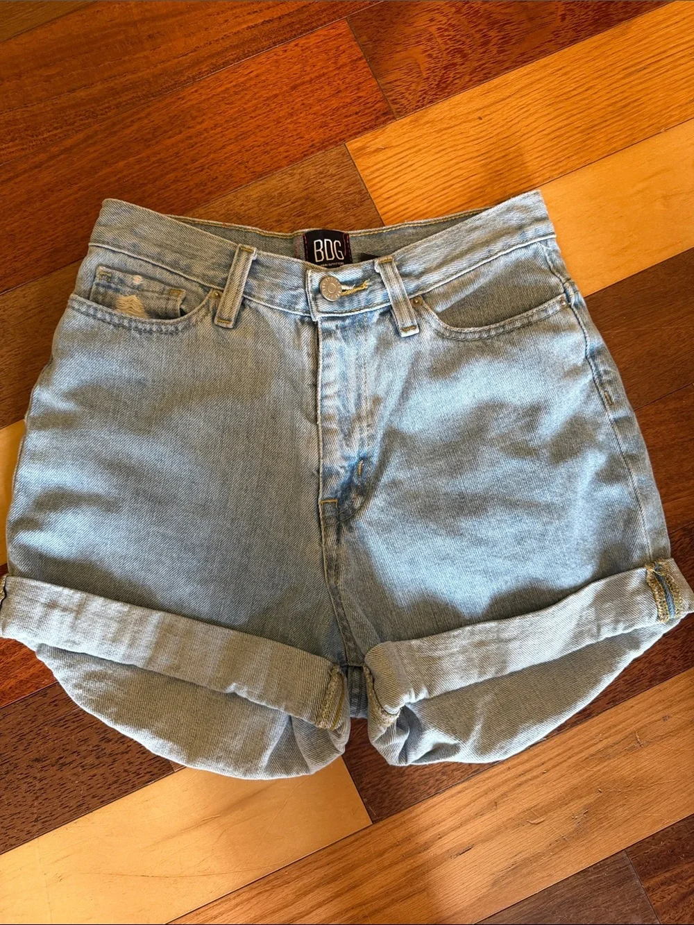BDG Urban Outfitters Light Blue High-Rise Denim Shorts